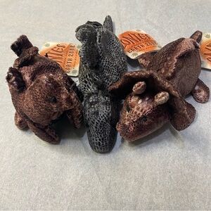Vintage Zonies Earth Zone Collection Dinosaurs Plush Stego Tyrone Dimi 1996 NWT